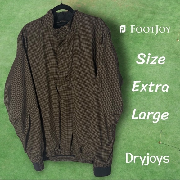 FOOTJOY Dryjoys Houndstooth Windbreaker Size Extra Large - Picture 1 of 12